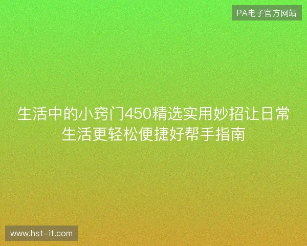 生活中的小窍门450精选实用妙招让日常生活更轻松便捷好帮手指南